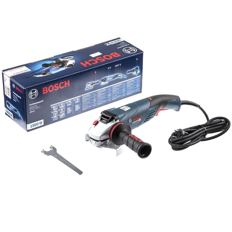 Угловая шлифмашина (болгарка) Bosch GWS 18-125 SL 0.601.7A3.200, 125 мм, 1800 Вт, плавный пуск, регулировка оборотов в Муроме