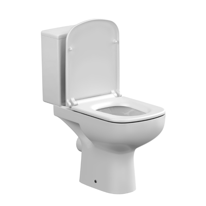 Напольный унитаз-компакт Cersanit COLOUR CLEAN ON 011 (горизонтальный выпуск, безободковый) в Иваново