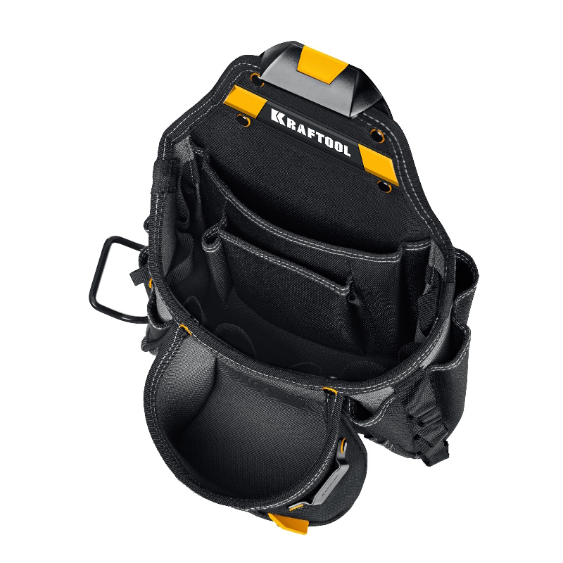 Поясная сумка Kraftool KP-27 38773 (с быстросъёмным креплением FastClip, 27 карманов и петли, 350 х 260 мм)