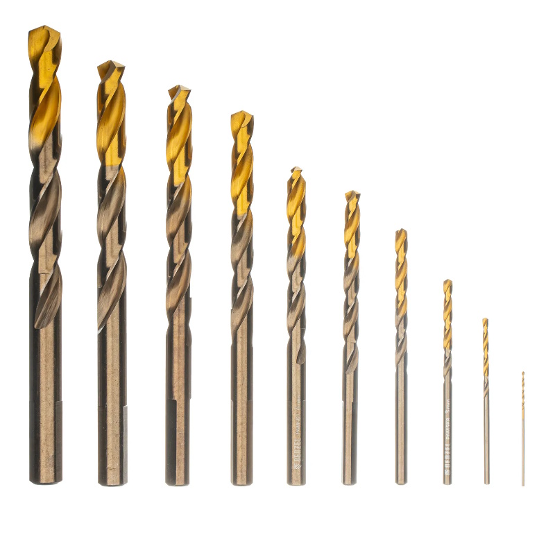 Набор сверл по металлу Denzel 723005, 1-10 мм, Р6М5К8-TiN, Golden Tip, 10 шт. в Муроме