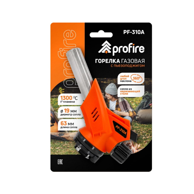 Горелка цанговая с пьезоподжигом Profire PF-310A  в Коврове