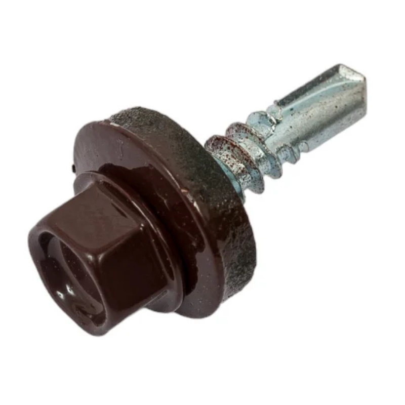 Саморез кровельный Starfix SMC2-66086-250, 4.8х19 мм цинк, шайба с прокл., PT3, RAL 8017 (250 шт в карт. уп.)  в Угличе