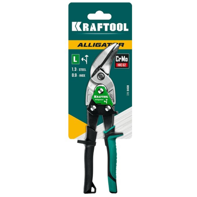 Ножницы по металлу с выносом Kraftool Alligator 2328-OL, 250 мм, левые, усиленные в Коврове