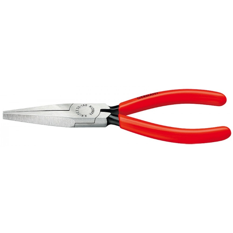 Длинногубцы Knipex KN-3011160 плоские рифлённые губки 465 мм длина 160 мм фосфатированные обливные ручки 3767₽