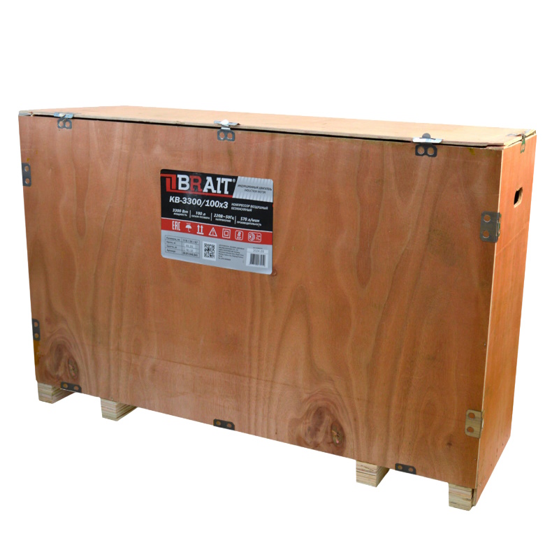 Компрессор воздушный Brait KB-3300/100Х3 20.01.046.043, с контроллером в Коврове