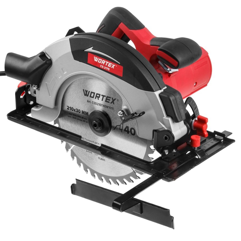 Циркулярная пила Wortex CS 2175 1318506 в кор 1900 Вт 210 мм до 75 мм 7555₽