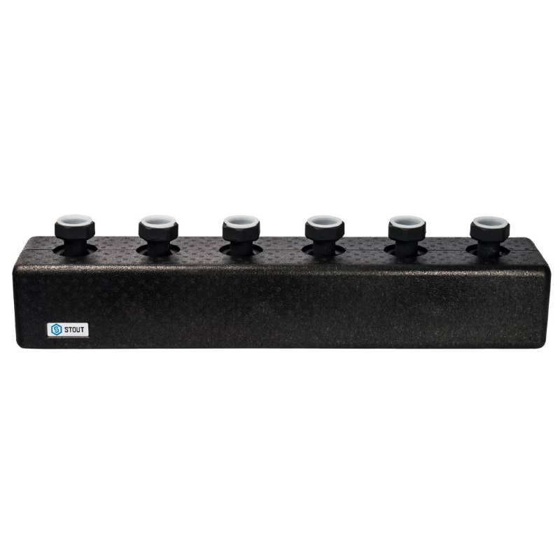 Стальной распределительный коллектор Stout SDG-0016-004003, DN25, 3 отопительных контура, в теплоизоляции в Иваново