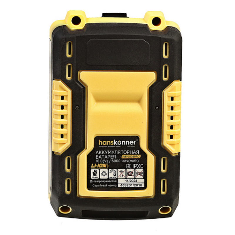 Аккумулятор Hanskonner HBP2006PRO PLATINUM, 18 В, 1BS, 6.0 Ач, ячейки SAMSUNG, под Makita LXT ,блистер в Муроме