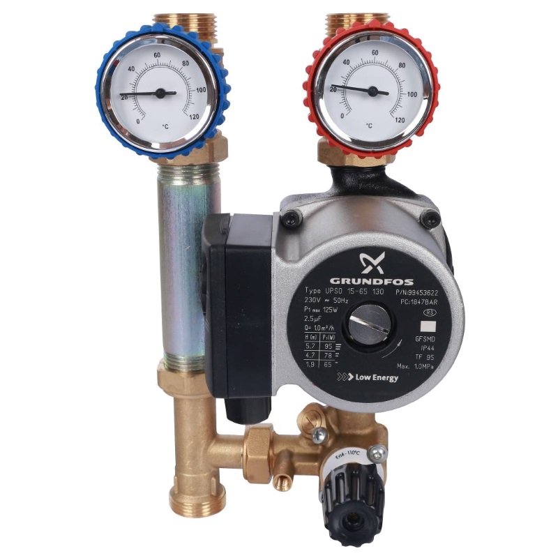 Насосная группа Stout SDG-0007-002002, с 3-х ходовым приводным смесителем, 3/4", с насосом Grundfos UPSO 15-65/130 в Иваново