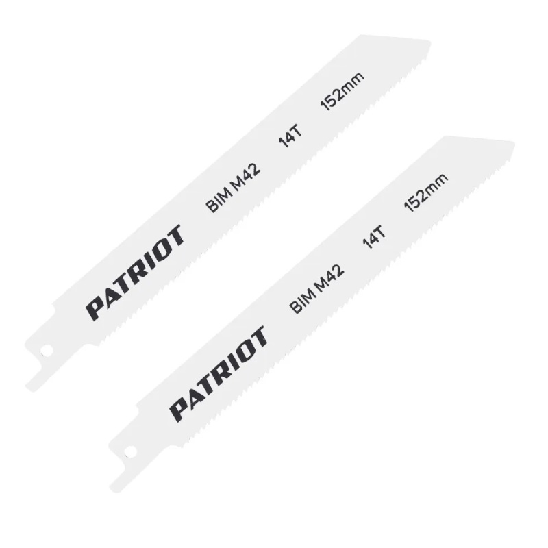 Полотно пильное для сабельной пилы Patriot 814010511, по металлу 152х19х0.92мм х14T, 2 шт. в Рыбинске