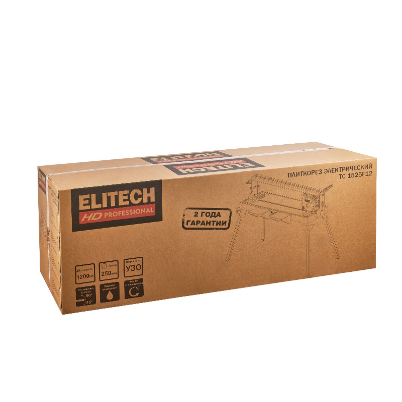Плиткорез Elitech TC 1525F12 (E2008.005.00) 205364,1200 Вт,2990 об/мин, ф250х25.4 мм, каретка 1200 мм в Череповце