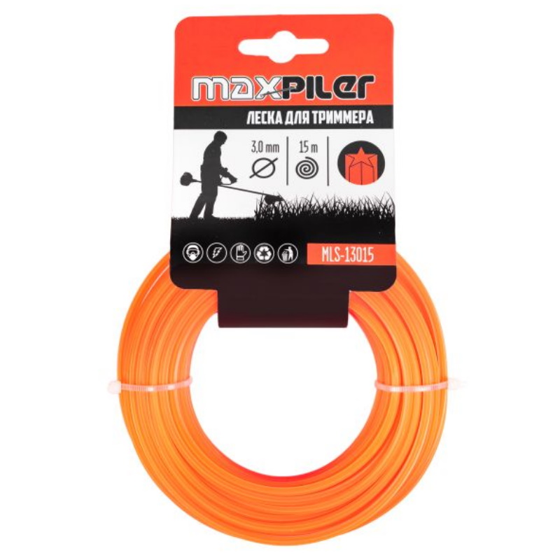 Леска для триммера Maxpiler MLS-13015, 3.0MM*15M, звезда в Рыбинске