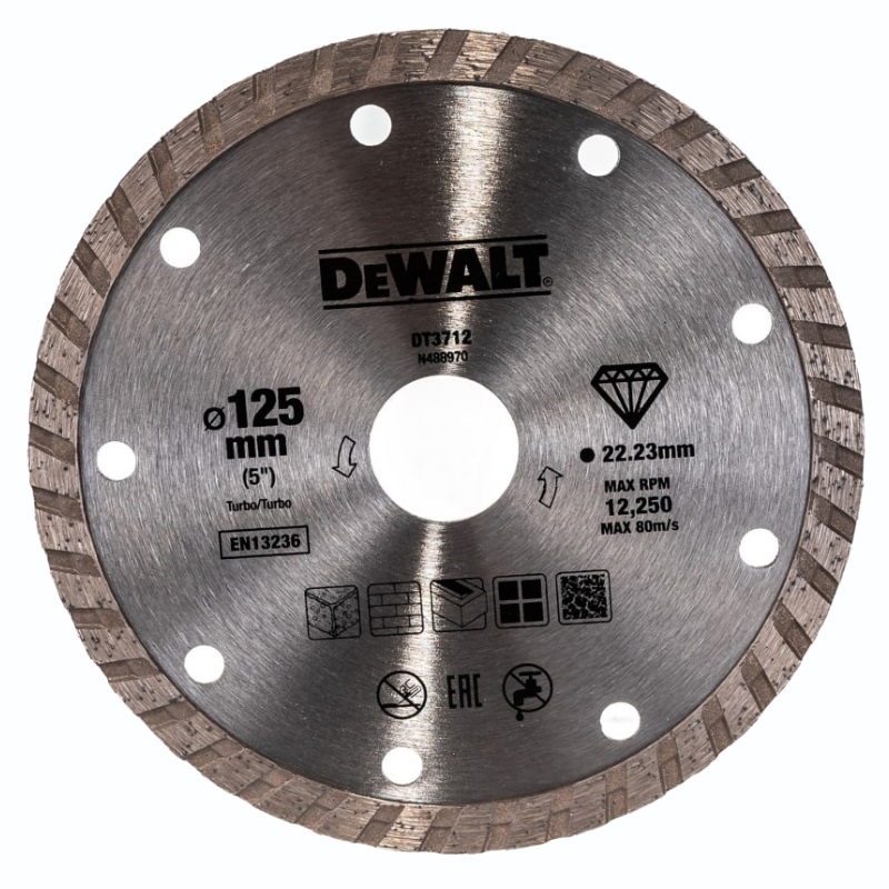 Алмазный диск DeWalt Turbo DT3712 (125x22.23x2.2x7 мм) в Череповце