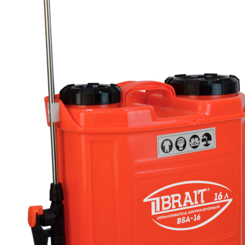 Опрыскиватель аккумуляторный Brait BSA-16 27.01.011.072, объем 16 л, рабочее давление 1.5-4 бар, АКБ гелевый, 12 В,8 Ач в Туле