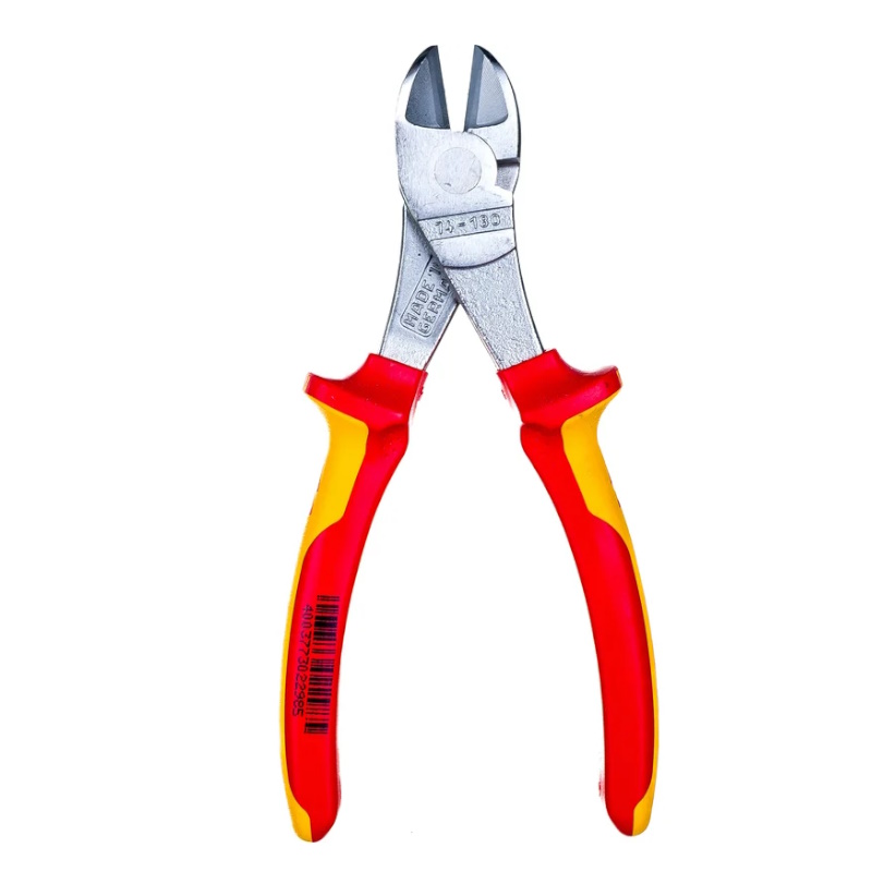 Бокорезы особо мощные Knipex KN-7406180, VDE, 180 мм, хром, 2-компонентные диэлектрические ручки в Кинешме