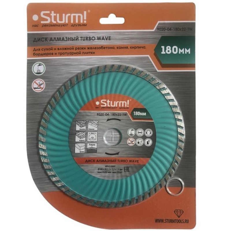 Диск алмазный Sturm 9020-04-180x22-TW в Череповце