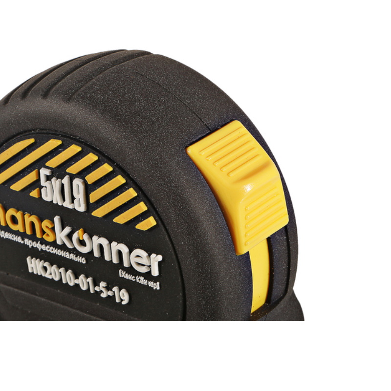 Рулетка 5x19мм Hanskonner HK2010-01-5-19 , 2 стопа, корпус SoftTouch, супермощный магнит в Муроме