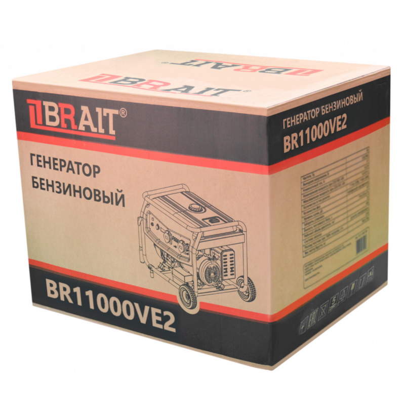 Бензиновый генератор Brait BR11000VE2