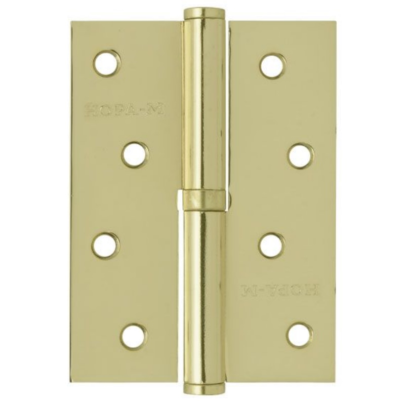 Петля дверная Нора-М 750-4" 10586, разъемная, 100*75*2,5, без колпачка, золото, правая в Муроме
