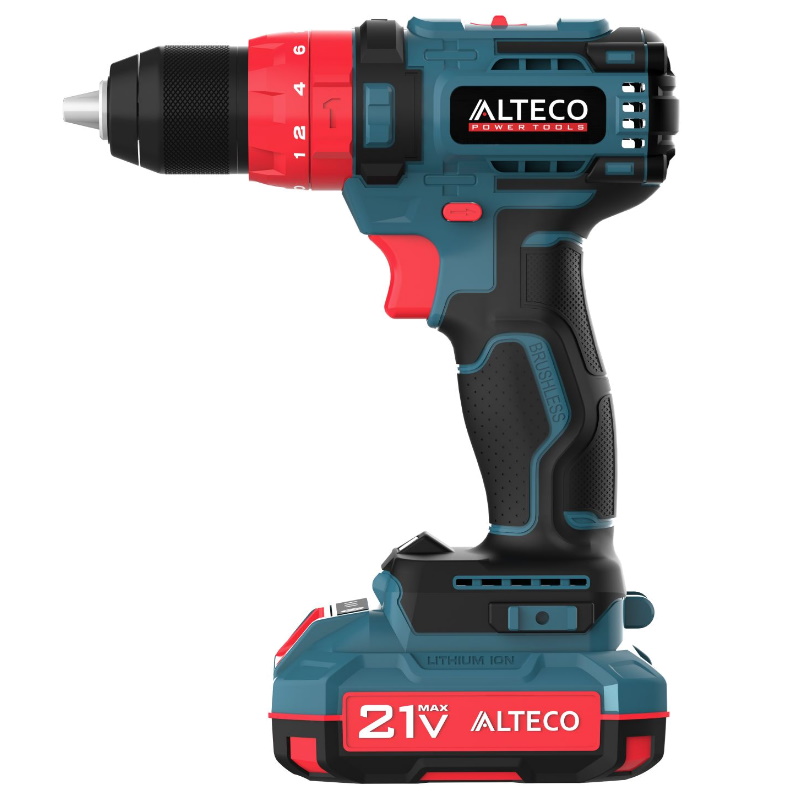 Дрель-шуруповёрт аккумуляторная Alteco CID 21-45 X2 BL 78080, бесщеточная, ударная в Рыбинске