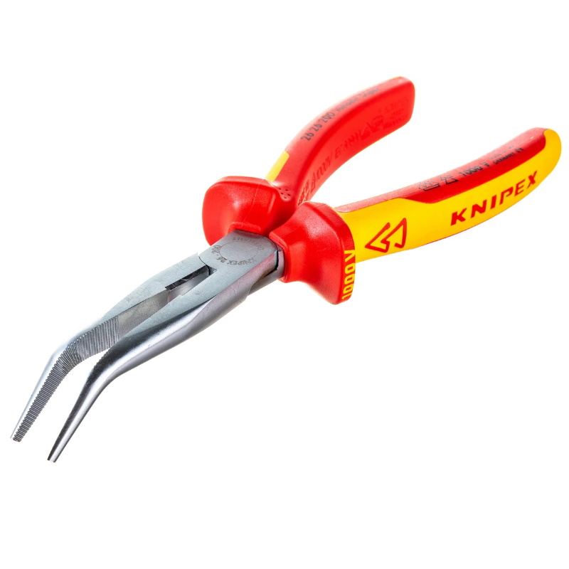 Длинногубцы с режущими кромками Knipex KN-2626200SB VDE, губки 40°, 200 мм, хром, 2-комп диэлектрические ручки, SB в Твери