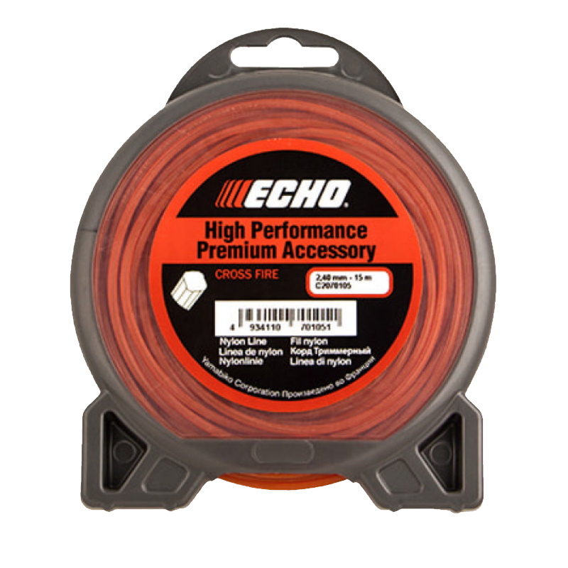 Леска Echo С2070105, 2.4*15м (крест)