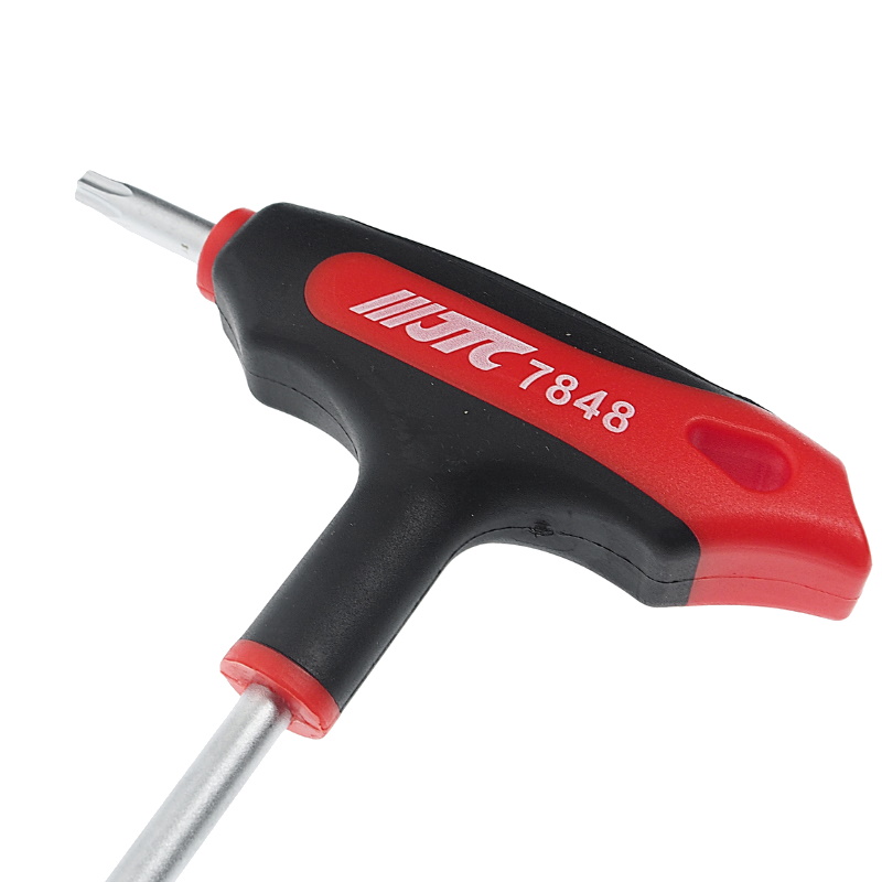 Двусторонний ключ JTC JTC-784830, TORX, с отверстием и Т-образной рукояткой, T30H в Кинешме