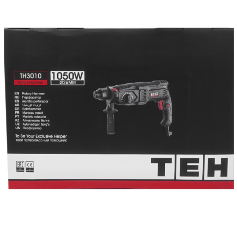 Перфоратор Teh TH3010  в кейсе, с защитной муфтой