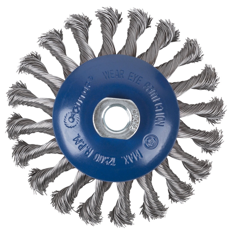 Щетка для УШМ Cutop Profi 82-530 М14 тип Тарелка крученая проволока 05 мм 125 мм 543₽