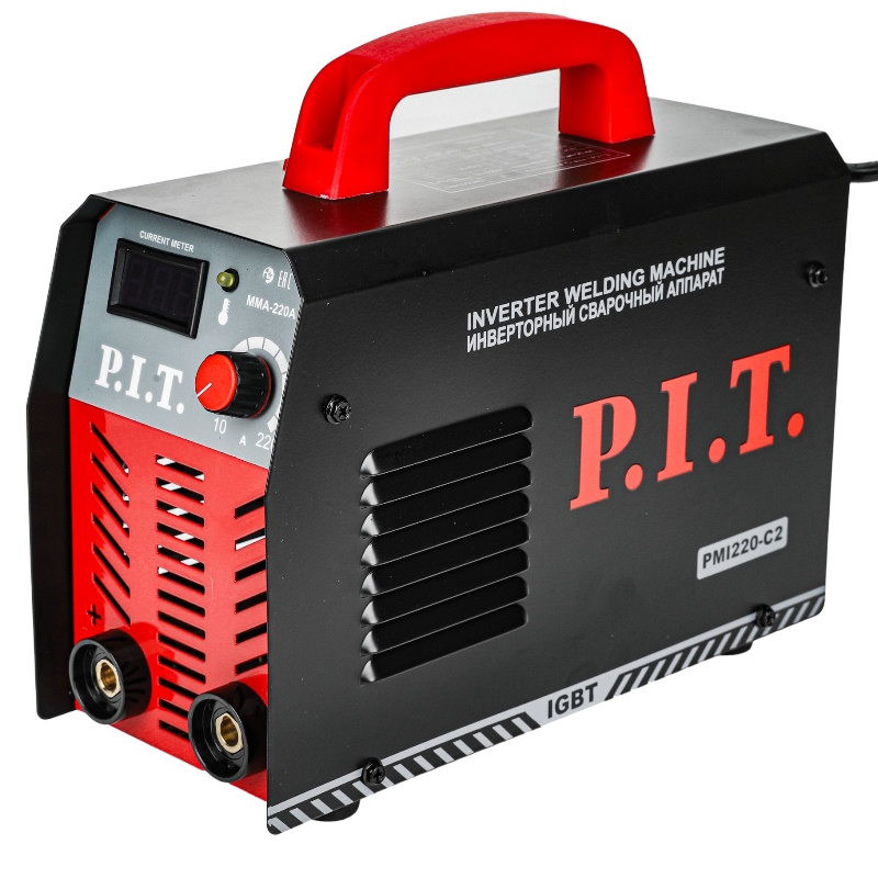 Сварочный аппарат PIT PMI220-C2 IGBT 58кВт 220А ПВ-30 ММА 16-32мм 190-250В гор старт
