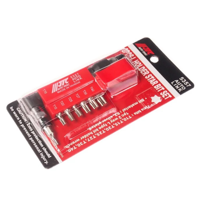 Набор бит JTC JTC-5357, 1/4"DR TORX T10-T40, с Г-образным держателем, 8 предметов в Костроме