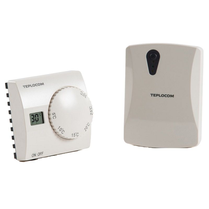 Термостат комнатный беспроводной Teplocom TS-2AA/3A RF2 для котла в Твери