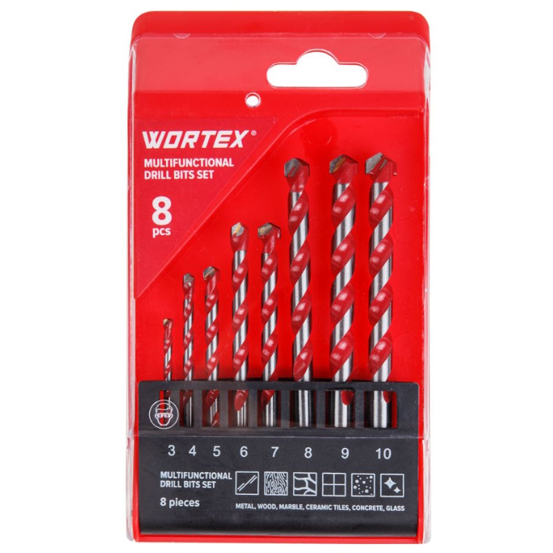 Набор сверл универсальных Wortex 1335679, 8 шт. в Костроме