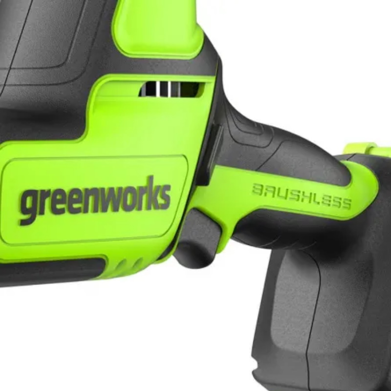 Пила сабельная Greenworks GPT-CRS-25 24V 1200507CUB, аккумуляторная, бесщеточная, 0-3000, мин,рез 80 мм, дер,LED, 1х4Ач,ЗУ,кор в Коврове