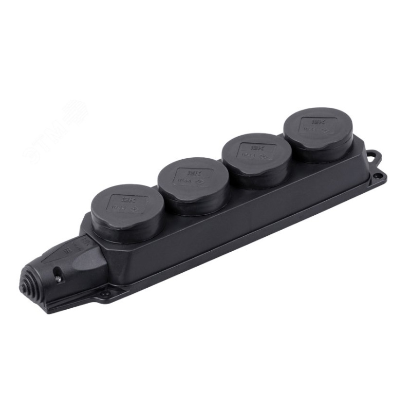 Розетка IEK ОМЕГА РБ34-1-0м PKR64-016-2-K02 колодка четырехместная IP44 1413₽