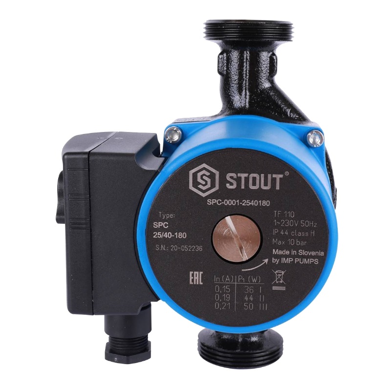Насос рециркуляционный для горячей воды Stout 25/40-180 SPC-0001-2540180 в Рыбинске