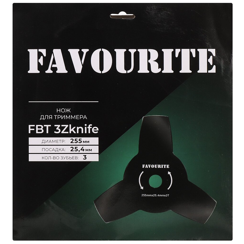 Нож для триммера Favourite FBT 3Zknife ,3T 255мм, 25,4мм в Иваново