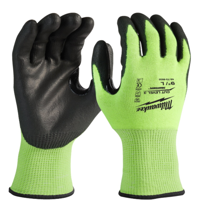 Перчатки защитные Milwaukee Hi-Vis Cut level Хай Виз Кат Левел 4932478132 3C 9L 268₽