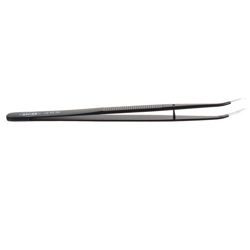 Пинцет захватный Knipex KN-923437 прецизионный со штифтом, тонкие зазубренные губки 45°, 155 мм, пружинная сталь во Владимире