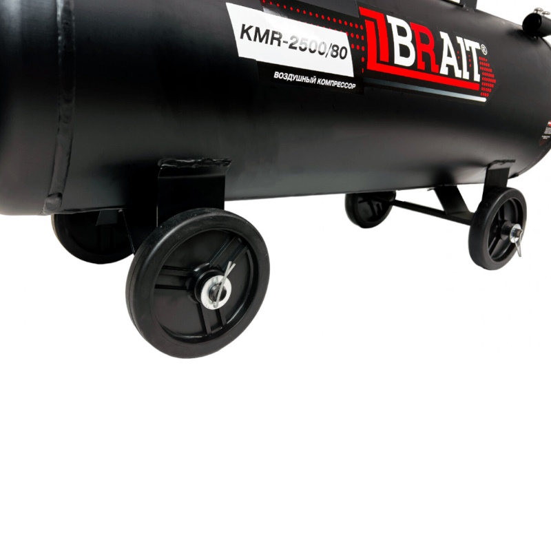 Компрессор воздушный Brait KMR-2500/80 20.01.023.043 (2-х цилиндровый, ременной) в Переславле