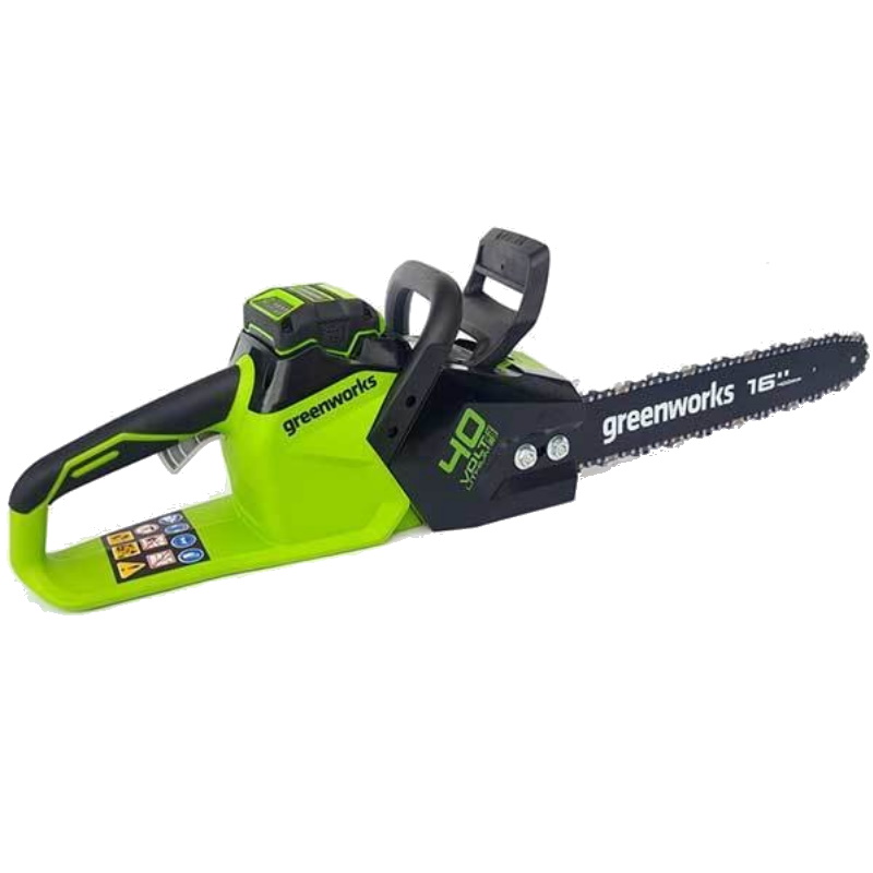 Цепная пила Greenworks 2005807UA, 40В, 40 см, в комплекте с АКБ 2Ач и ЗУ