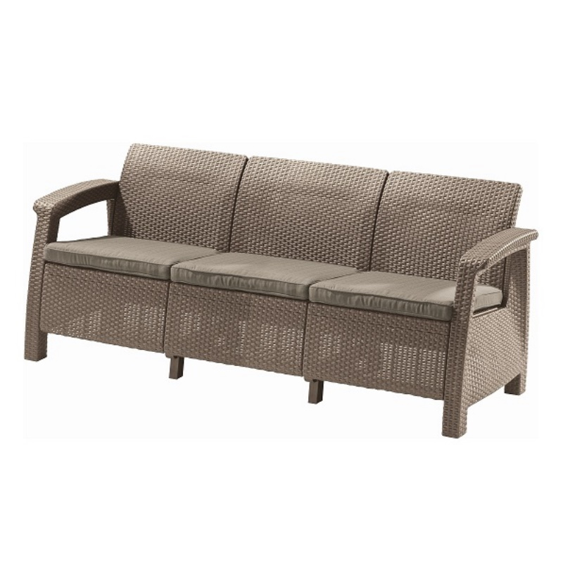 Диван садовый Keter CORFU II LOVE SEAT MAX cappuccino трехместный в Ярославле