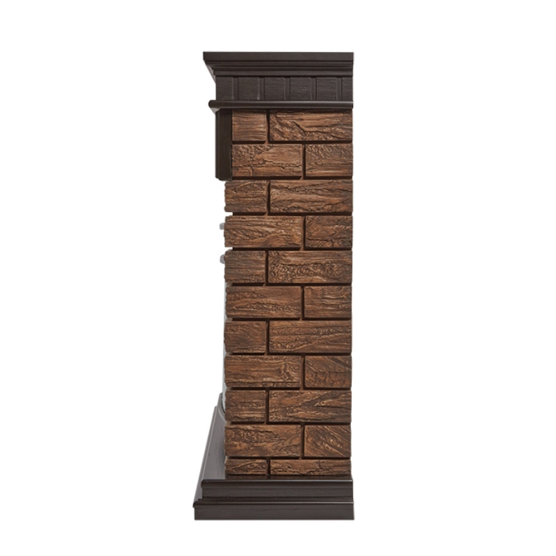 Портал Firelight Bricks Wood 25 НС-1287017, камень темный, шпон венге в Костроме