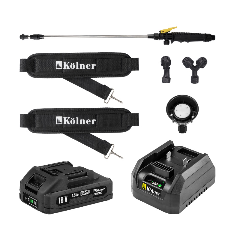 Опрыскиватель аккумуляторный Kolner KSC 18-16L-01 8060700221, 18V UNI-M, объем 16 л, АКБ 2.0Ач, ЗУ  в Угличе
