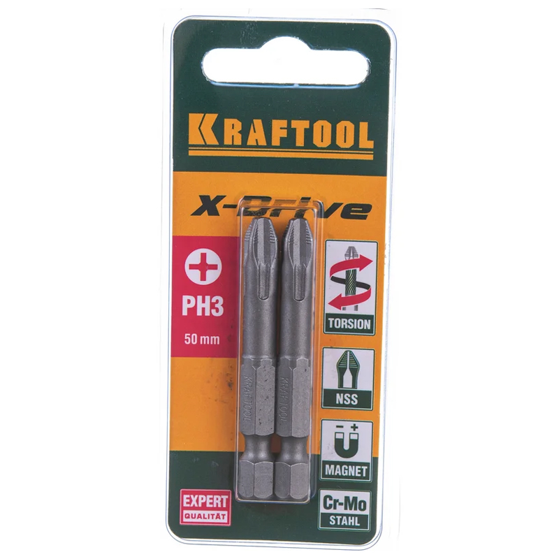 Торсионные биты Kraftool X-Drive PH3 26121-3-50-2 (50 мм, 2 шт) в Александрове