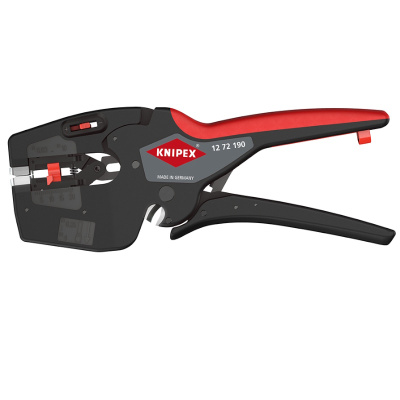 Стриппер автоматический Knipex NexStrip KN-1272190, 3-в-1, 0.03-10 мм² AWG 32-8, рез до 10 мм², обжим: квадрат, 0.25-4 мм², 2 х 2.5 мм², 190 мм в Угличе
