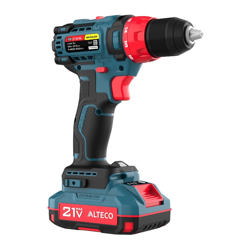 Бесщеточная аккумуляторная дрель шуруповёрт Alteco CD 21-45 BL 71403