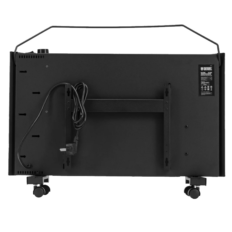 Конвектор электрический Denzel XCE-1500B 98128, 230 В, 1500 Вт, черный, сушилка, колеса, Х-элемент в Иваново