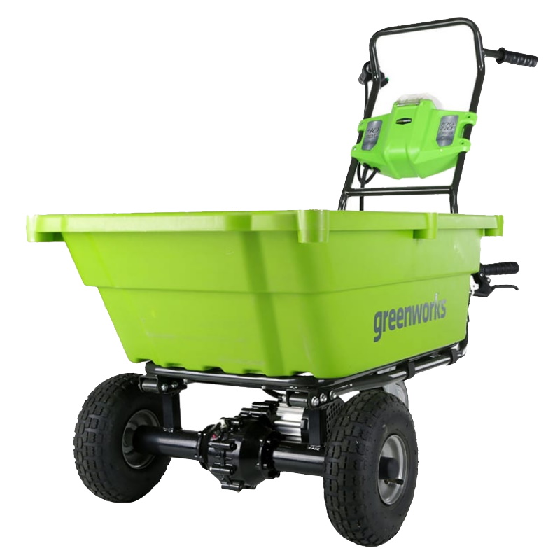 Садовая тележка самоходная Greenworks 7400007UB, 40V, 106 л, с 1хАКБ 4 Ач и ЗУ
