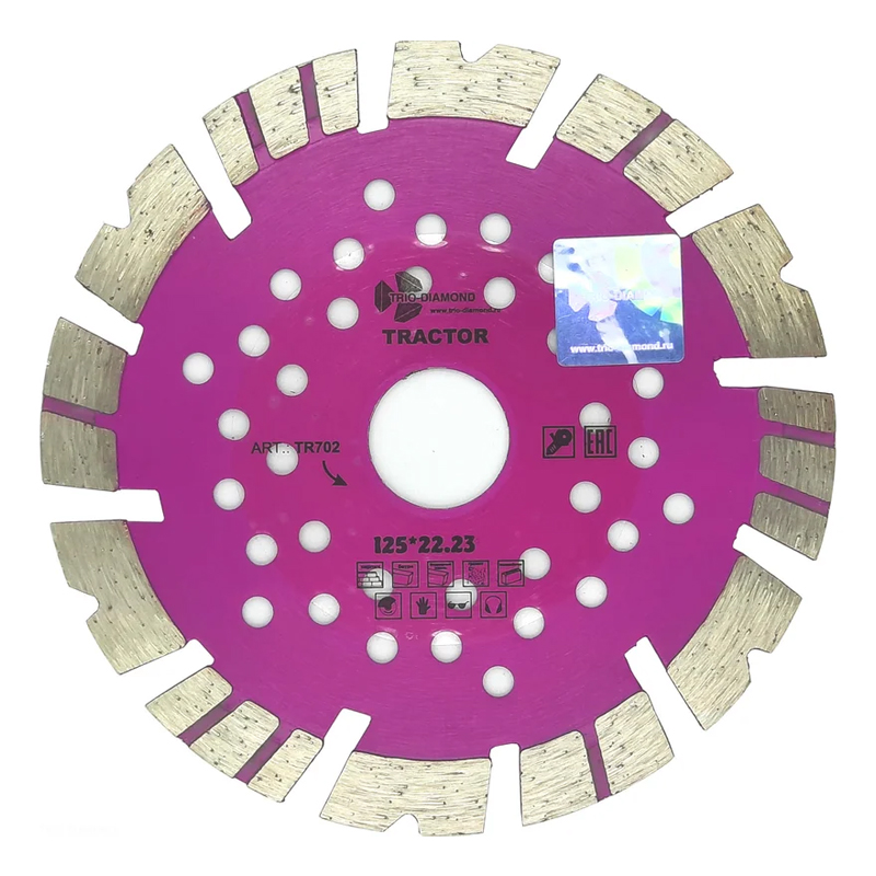 Диск алмазный отрезной Trio-Diamond серия Tractor TR702 (125х22,23х12) в Угличе